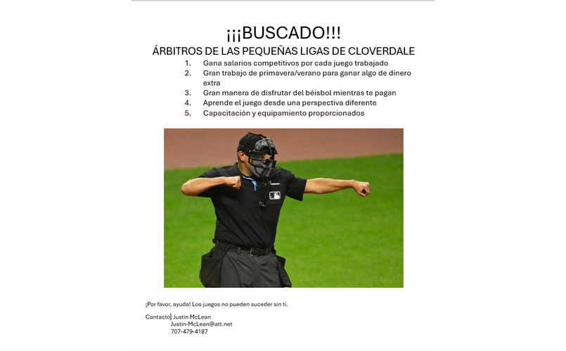 Se necesitan arbitros para 2025!